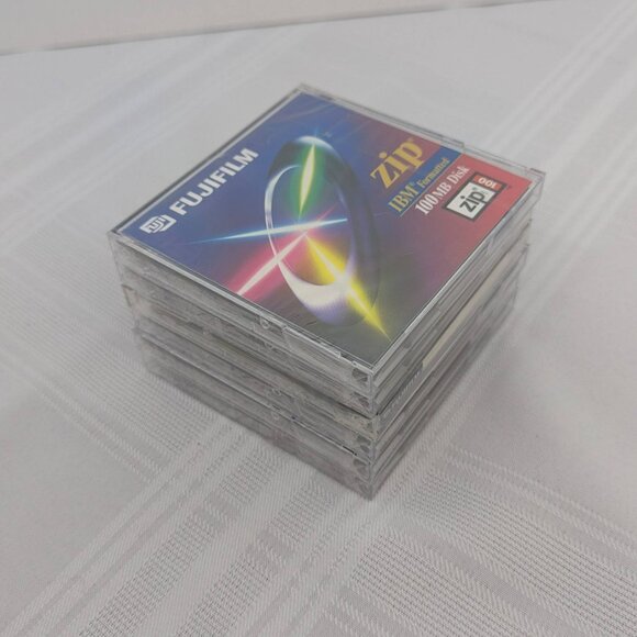 Lot of 6 Fujifilm Zip Disks 100MB IBM Formatted New In Original Sealed Packaging - Picture 4 of 5